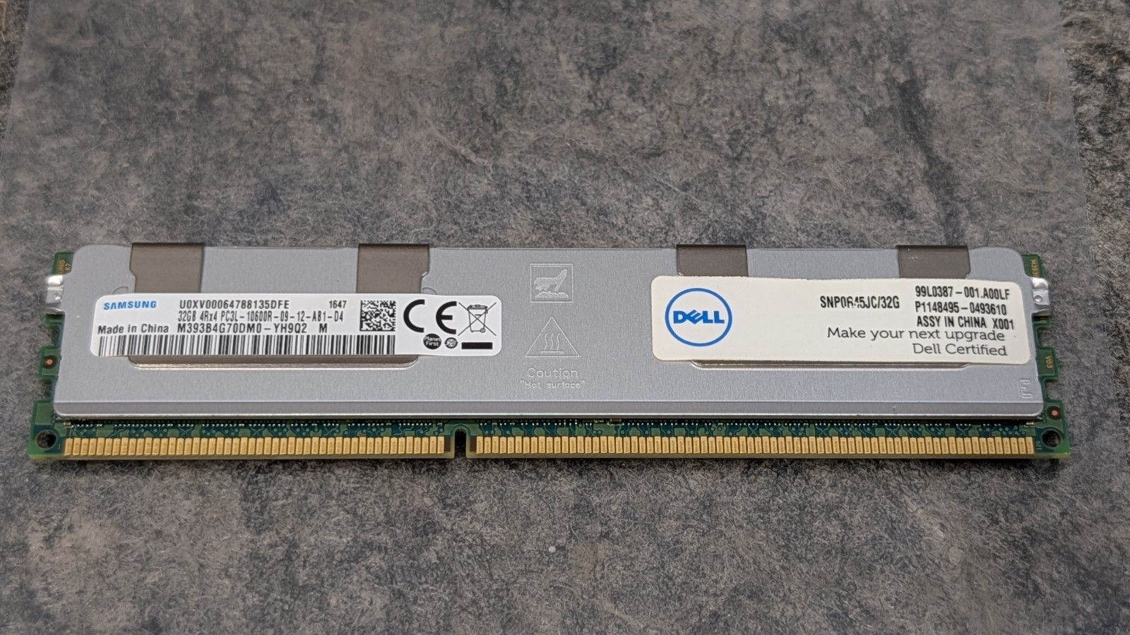 Samsung 32GB 4Rx4 PC3L-10600R-09-12-AB1-D4 ECC REG Server RAM M393B4G70DM0-YH9Q2