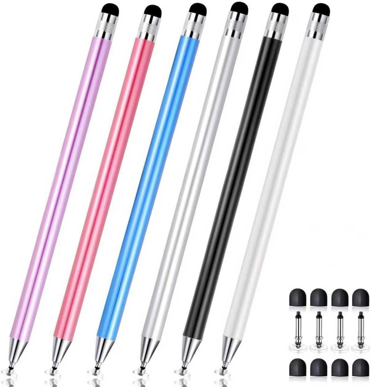 Stylist Pens, 2 in 1 Stylus Pen for Touchscreen (6pcs)