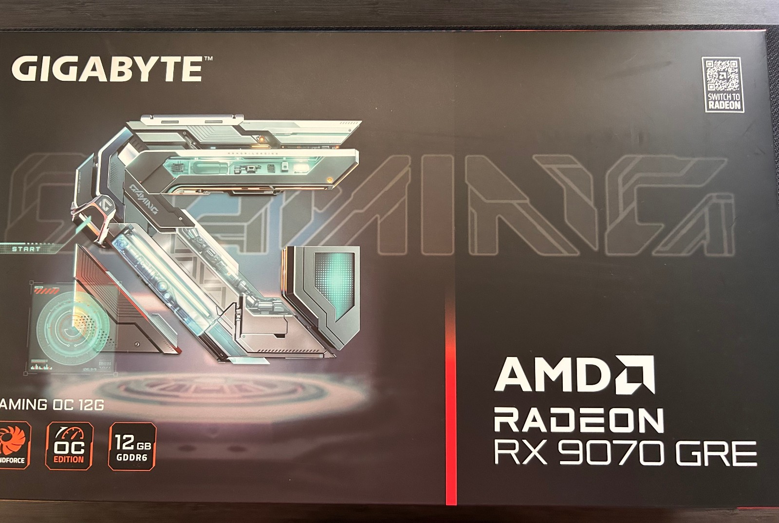 GIGABYTE Gaming Radeon RX 9070 GRE 12GB GDDR6 PCI Express 5.0 ATX Graphics Card