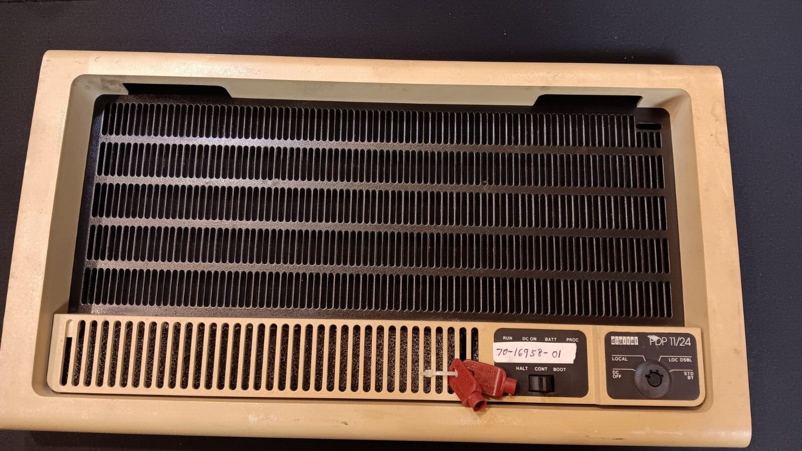 Vintage DEC Digital Equipment PDP 11/24 Front Panel W/Keys