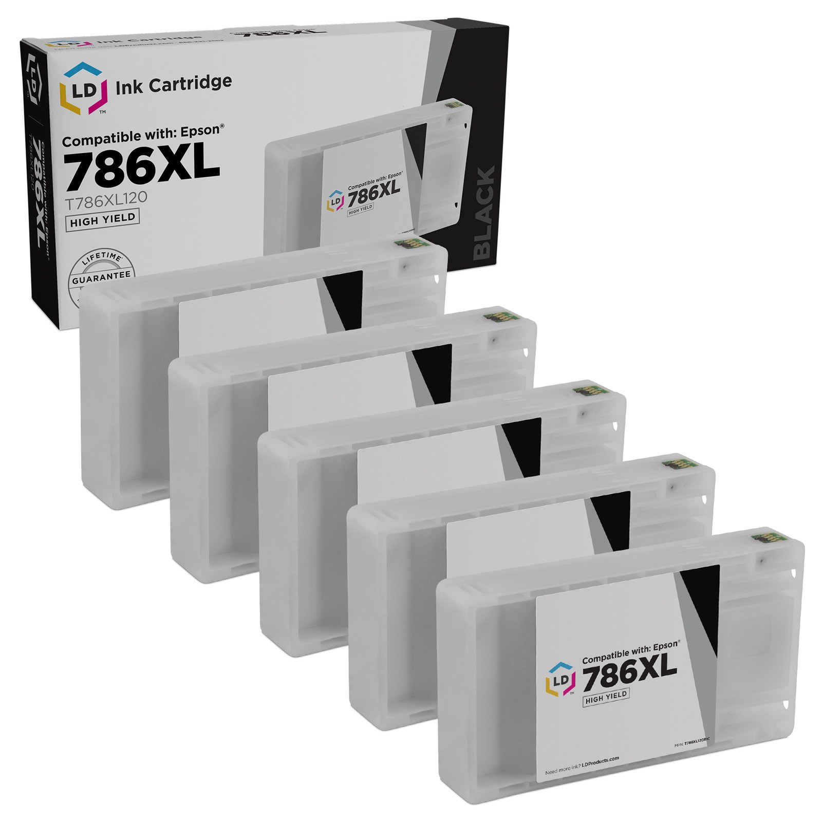 LD Products Replacement for Epson 786XL HY Black Ink Cartridges (5-Pack)