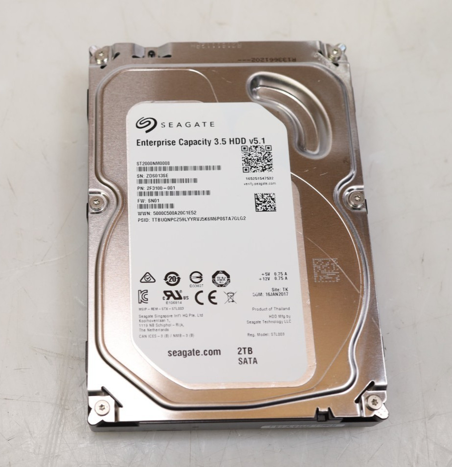Seagate Exos 7E2 ST2000NM0008 2TB 3.5" SATA Enterprise Hard Drive 2F3100