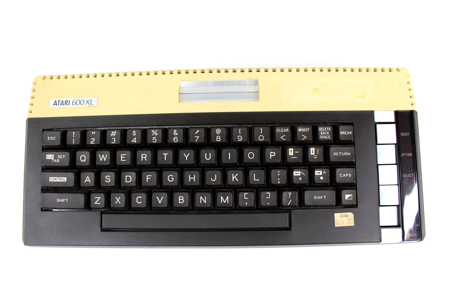 VTG Atari 600XL Home Computer System 600 XL ** Powers On ** For Parts or Repair