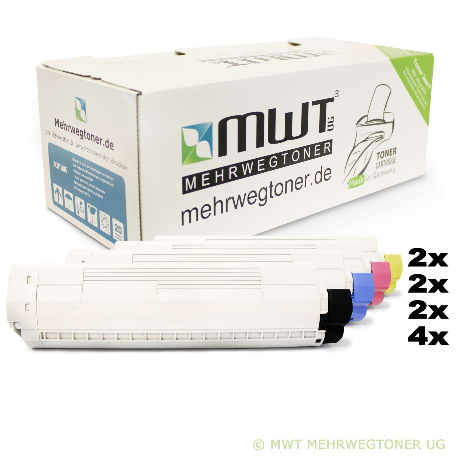 10X MWT ECO Toner For OKI C-9650-N C-9800-MFP C-9800-HN C-9650-HN C-9850-HN