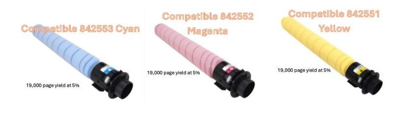 Compatible Ricoh IM C3510 CMY 3-Pack Toners Set 842551 / 842552 / 842553