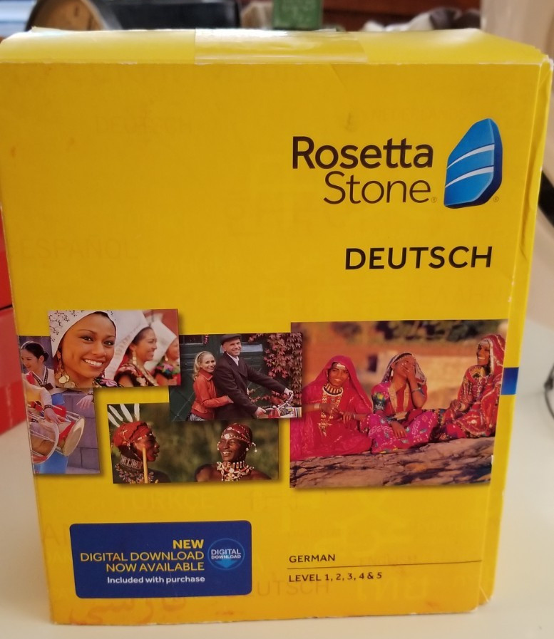 Rosetta Stone German Deutsch Levels 1-5 CD Rom And Audio Companion NEW