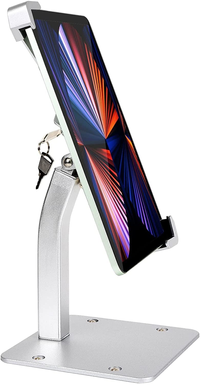 Anti-Theft Tablet Kiosk Stand Holder for iPad Galaxy Tab 7-11in Lock Key