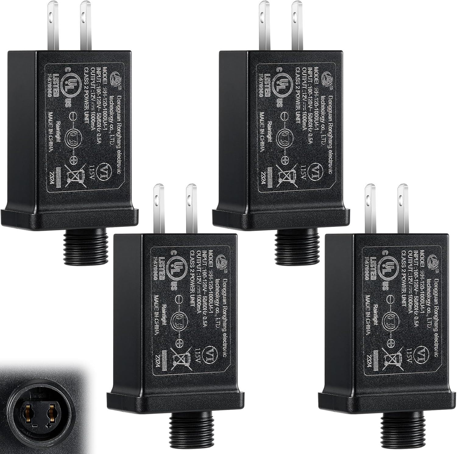 4PCS Replacement Yard Inflatable Adapter, Class 2 Power Supply