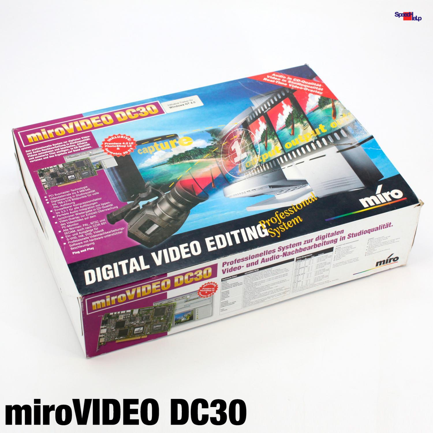 VINTAGE PINNACLE MIRO VIDEO DC30 VIDEO EDITING CARD PAL SECAM EXCELLENT CONDITION RETAIL