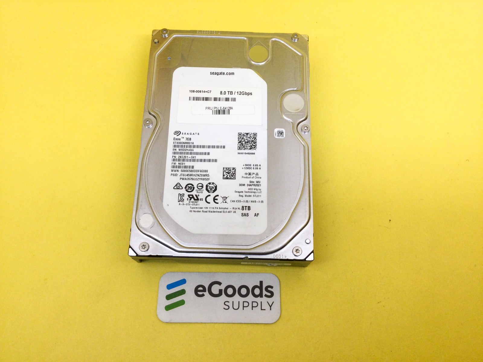 NetApp Seagate Exos 8TB Enterprise SAS 12Gps 3.5" HDD 108-00614+C7 ST8000NM001A