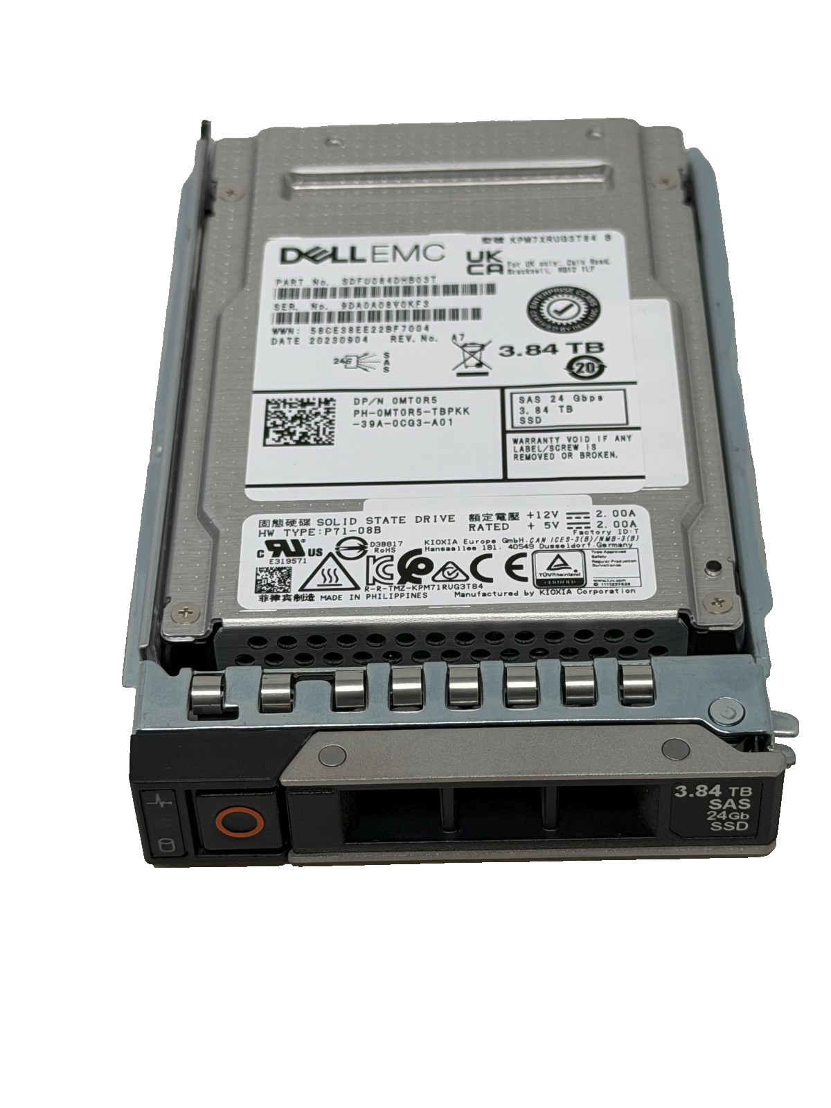 DELL EMC KPM7XRUG3T84 3.84TB SAS 24Gbs RI MT0R5 SSD *100% Health*