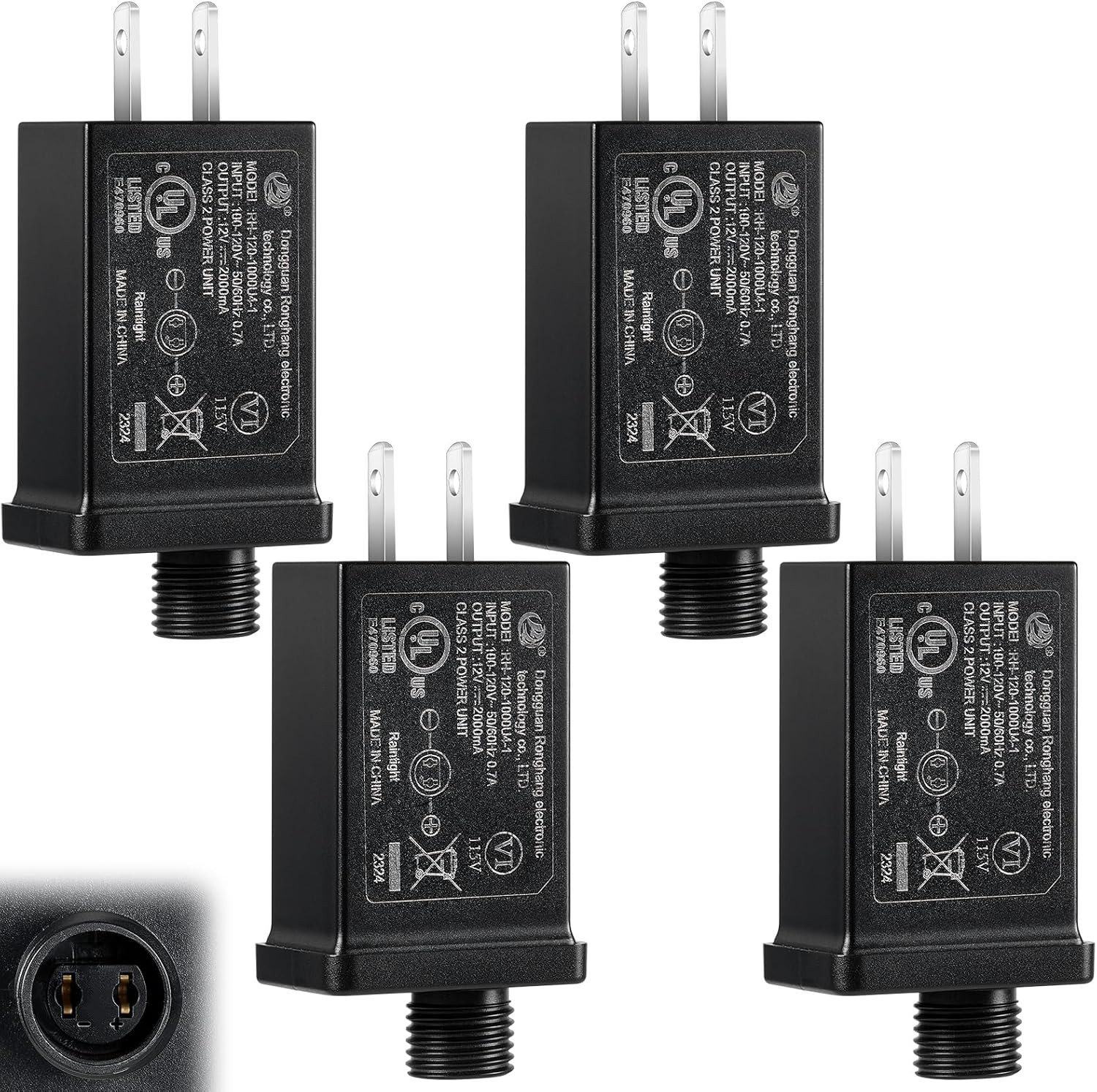 4PCS Replacement Yard Inflatable Adapter, Class 2 Power Supply