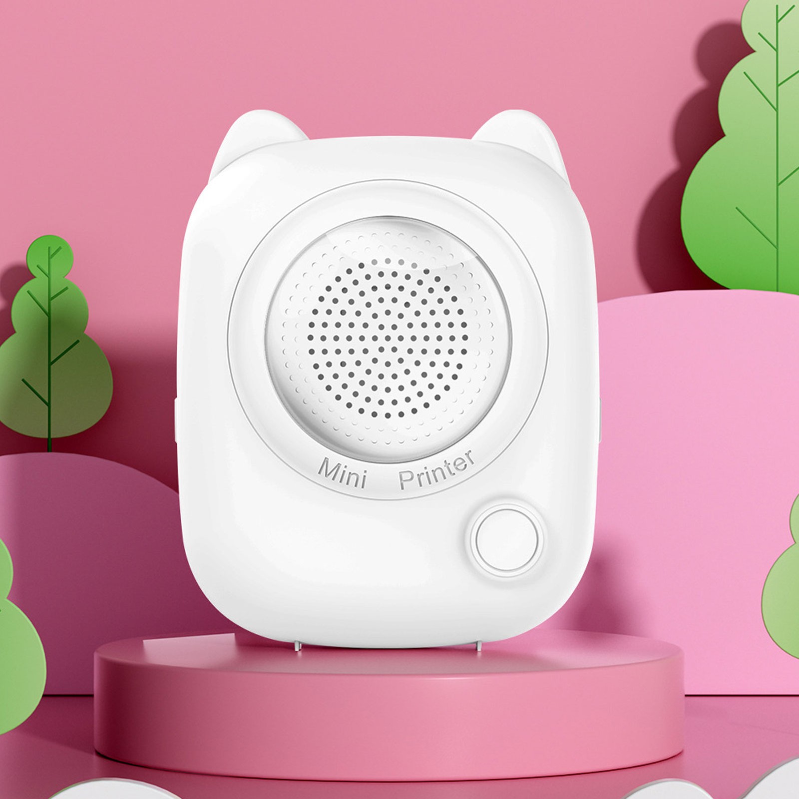 Portable Voice Control Sticker Printer For DIY Craft With 1 Roll Of Stickers