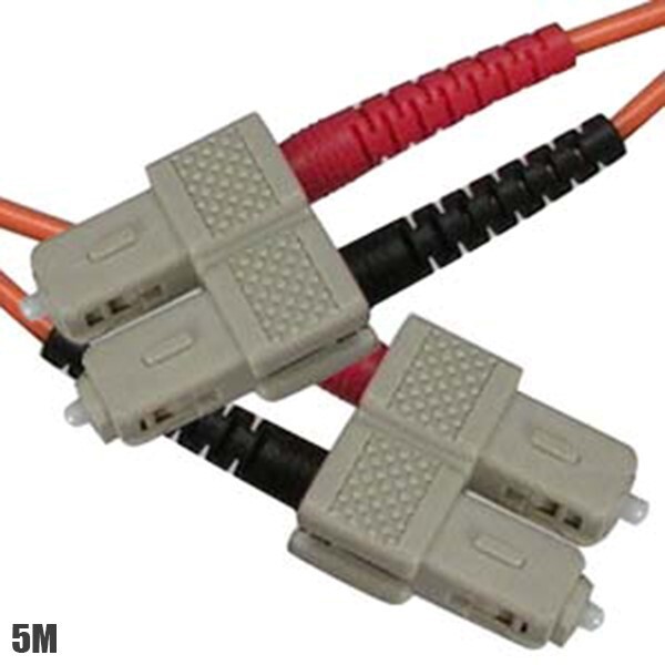 5M SC to SC OM2 Duplex Multi Mode 50/125 Fiber Optic Optical Patch Cable Cord