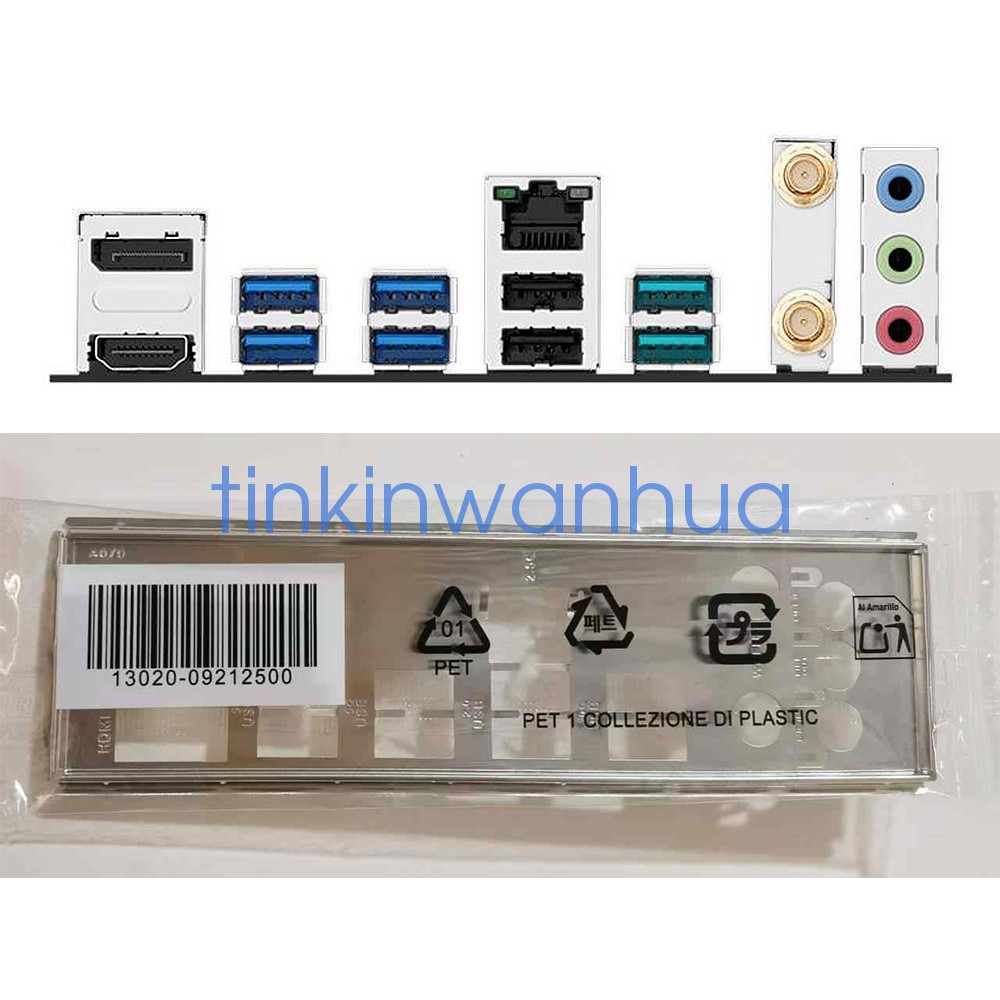 For ASUS B760M-AYW PRO WIFI Motherboard Backplate IO I/O Shield
