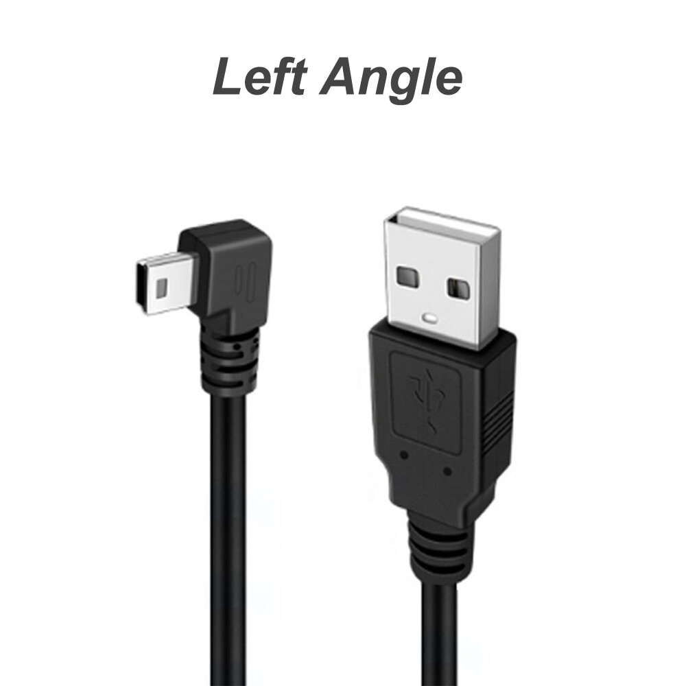 Mini USB Cable Charger Lead Male to Right Angle Mini USB Male Cable 0.3m - 1.5m