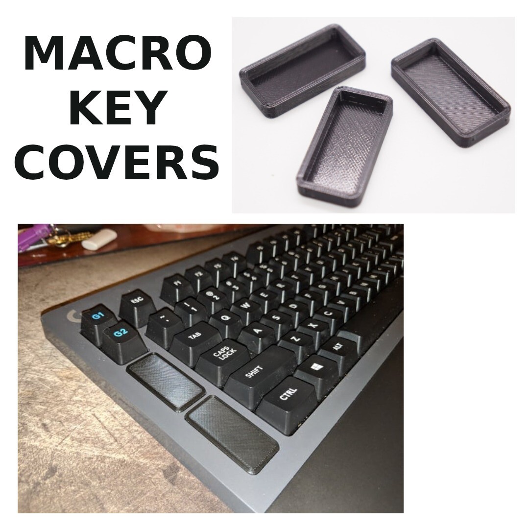 Macro Key Delete Covers 3-Pack for Logitech G613 Wireless Keyboard 3D Printed