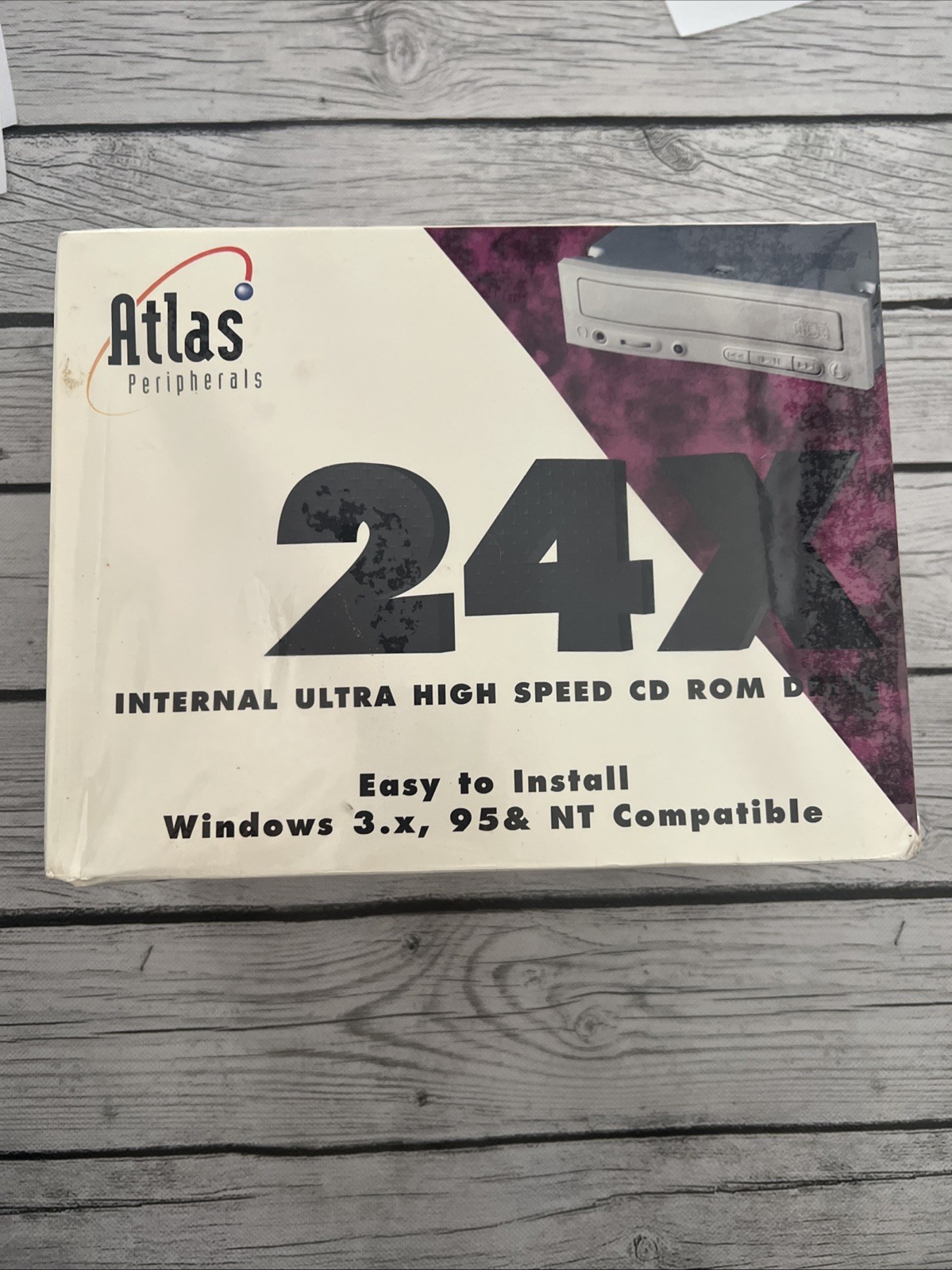 Vintage 1990s Ultra High Speed 24X CD-ROM Drive Kit SEALED NEW Atlas Peripherals