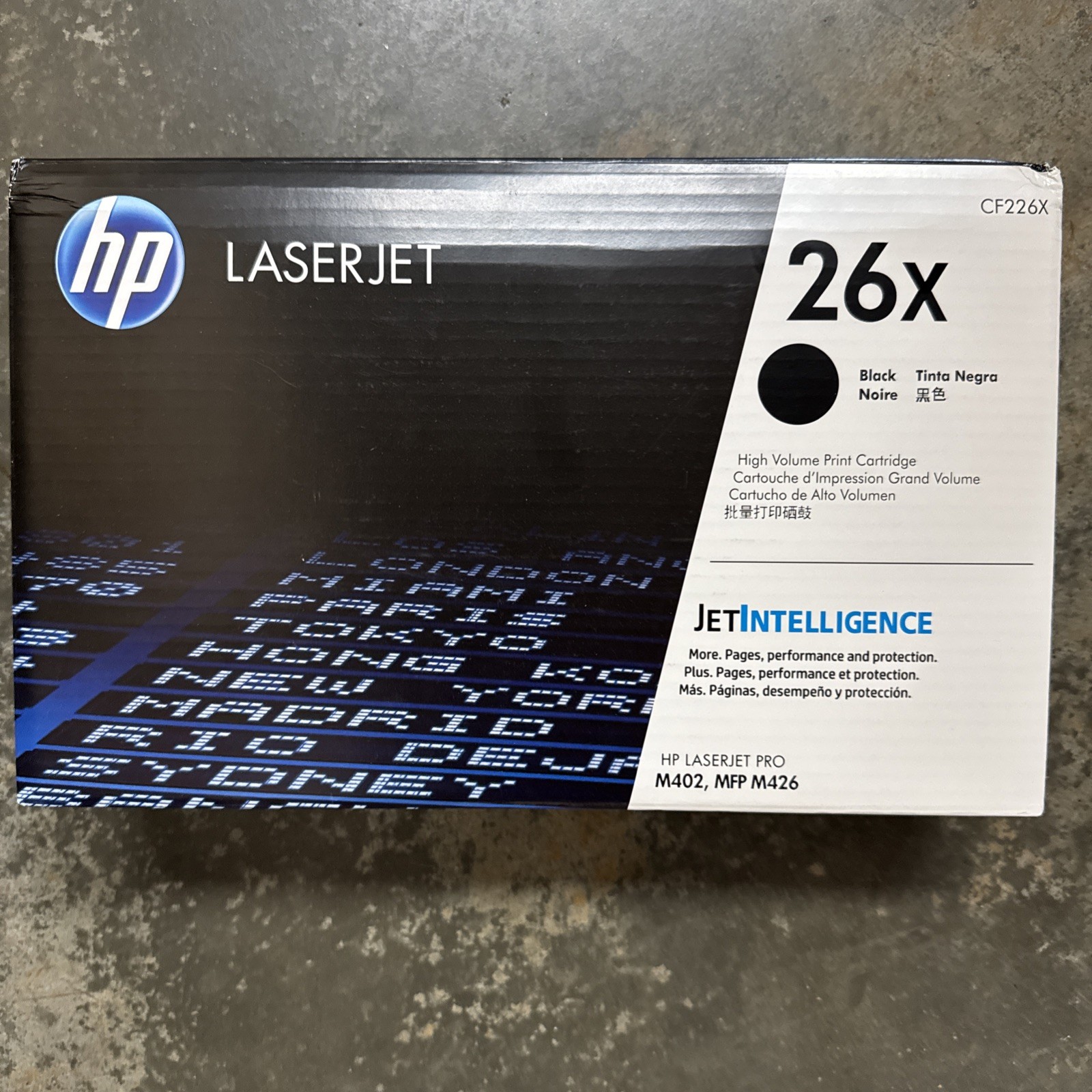HP 26X CF226X Black Toner Cartridge, SEALED BOX