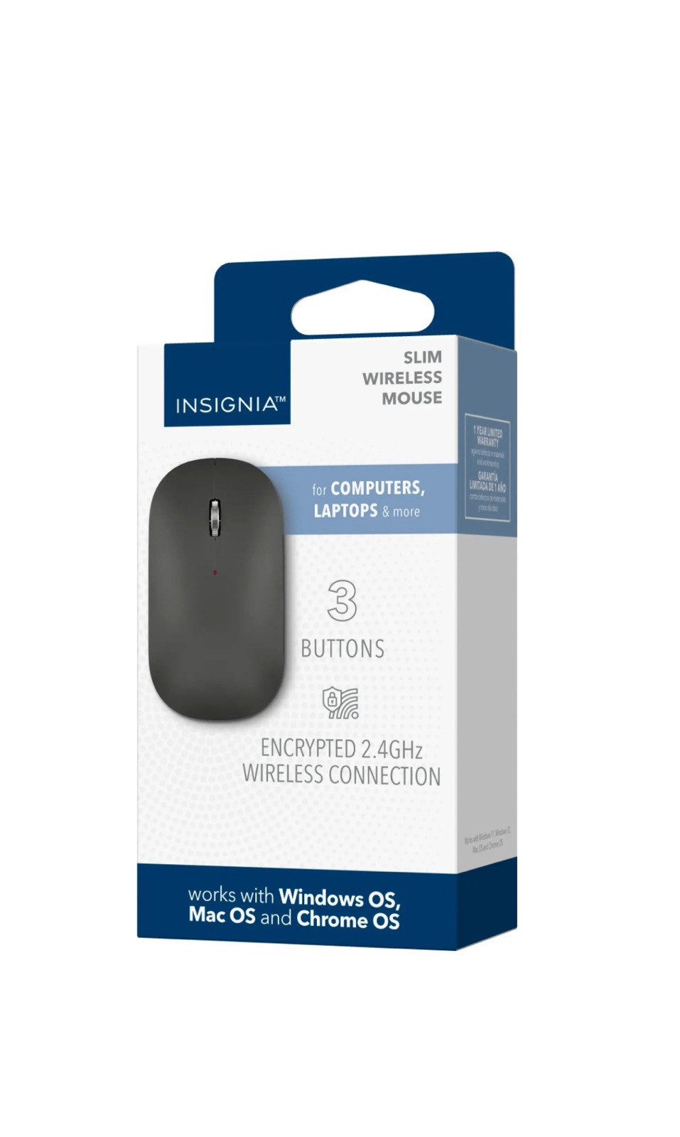 Slim Wireless Mouse 3 Bottons Encrypted 2.4GHz
