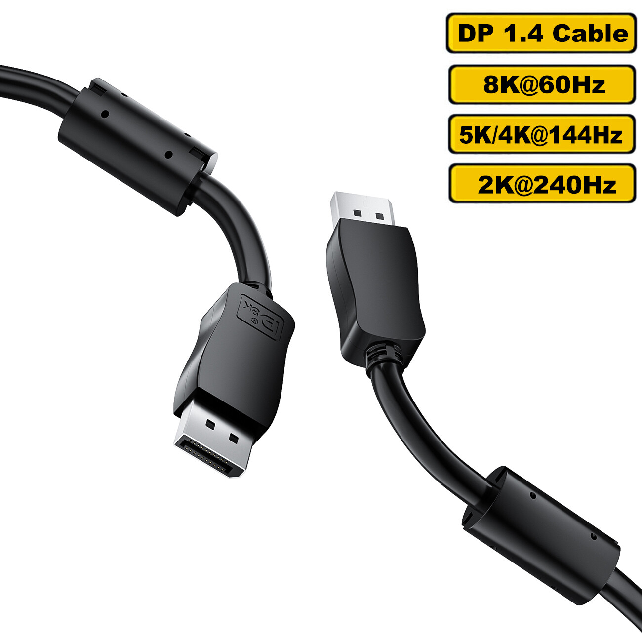 8K 60Hz DisplayPort 1.4 Cable 2K@240Hz 144Hz 4K DP Male to DP Monitor Cable 1.8m