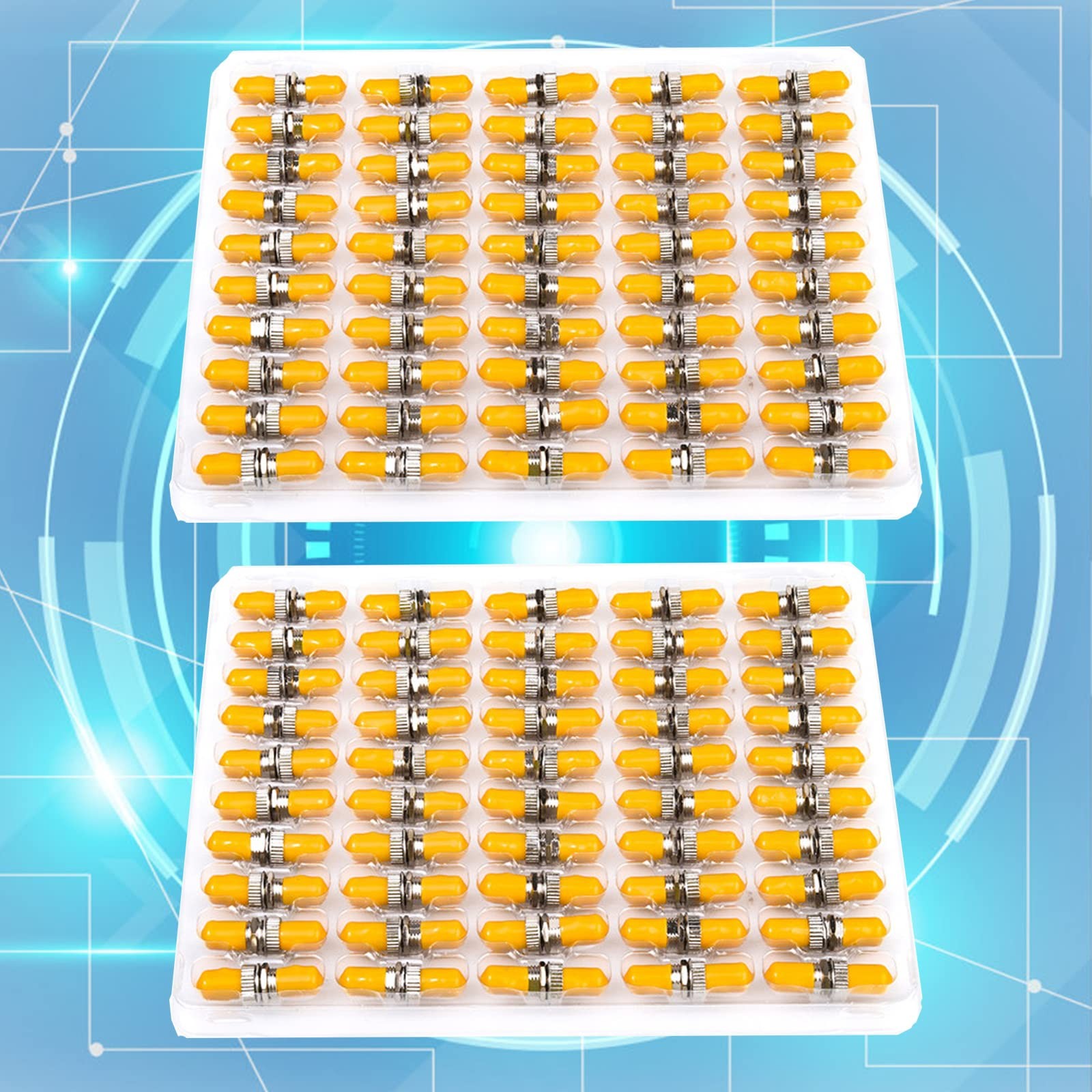 100 PCS ST Fiber Optical Coupler Adapter Barrel Simplex Singlemode Female