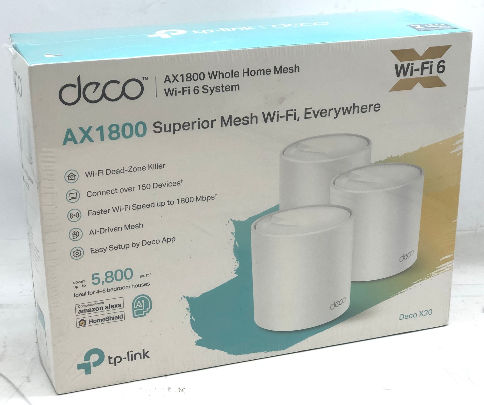 TP-LINK Deco X20 (3-pacK) AX1800 Dual-band Whole Home Wi-Fi 6 Mesh System