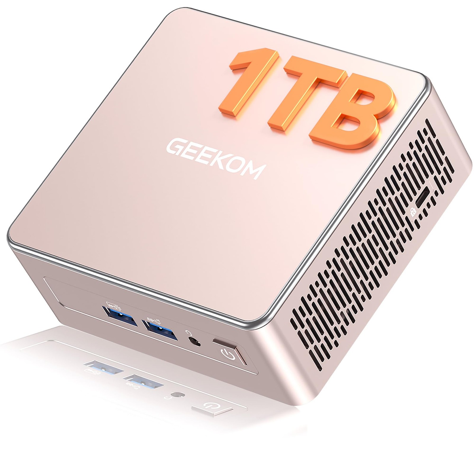 GEEKOM A5 Mini PC AMD Ryzen 5 7430U 16GB RAM 1TB SSD Rose Gold