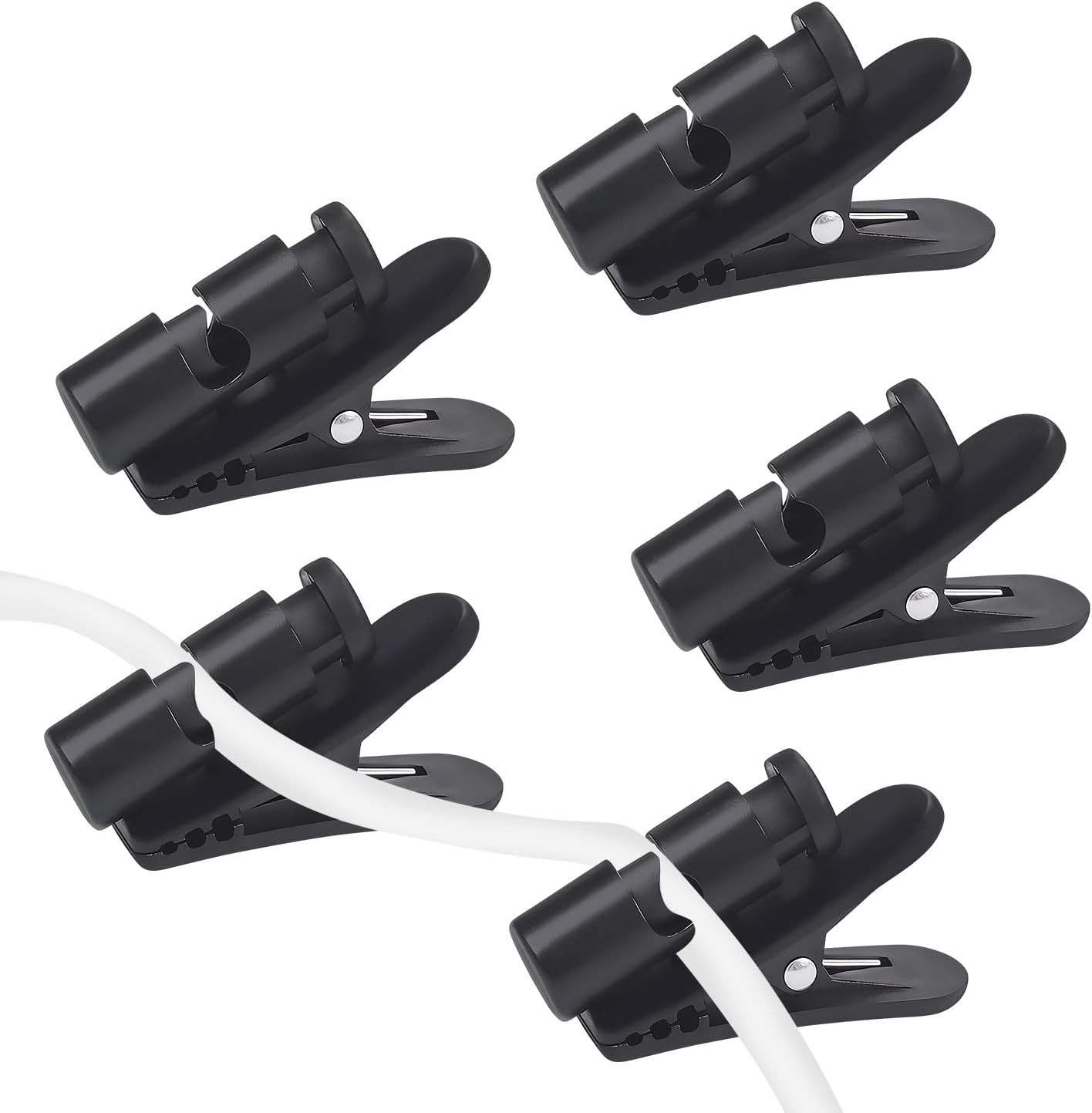 5 Pack Headphone Clips Headset Cable Clips for Earphone Wire (2-4mm) Earbud