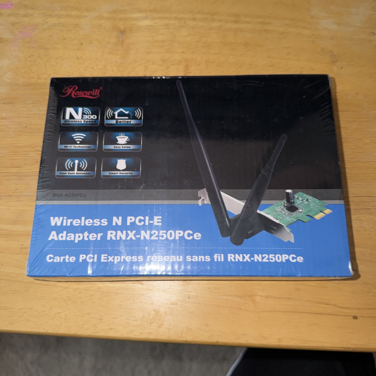 300Mbps Wireless-N MIMO PCI Express (PCIe) Card w/Dual 5dBi Antennas