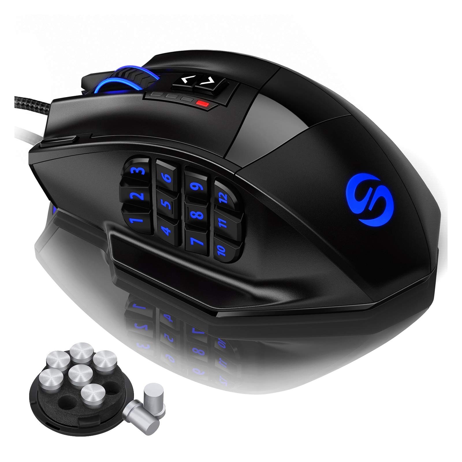UtechSmart Venus Gaming Mouse RGB Wired, 16400 DPI High Precision Laser Black