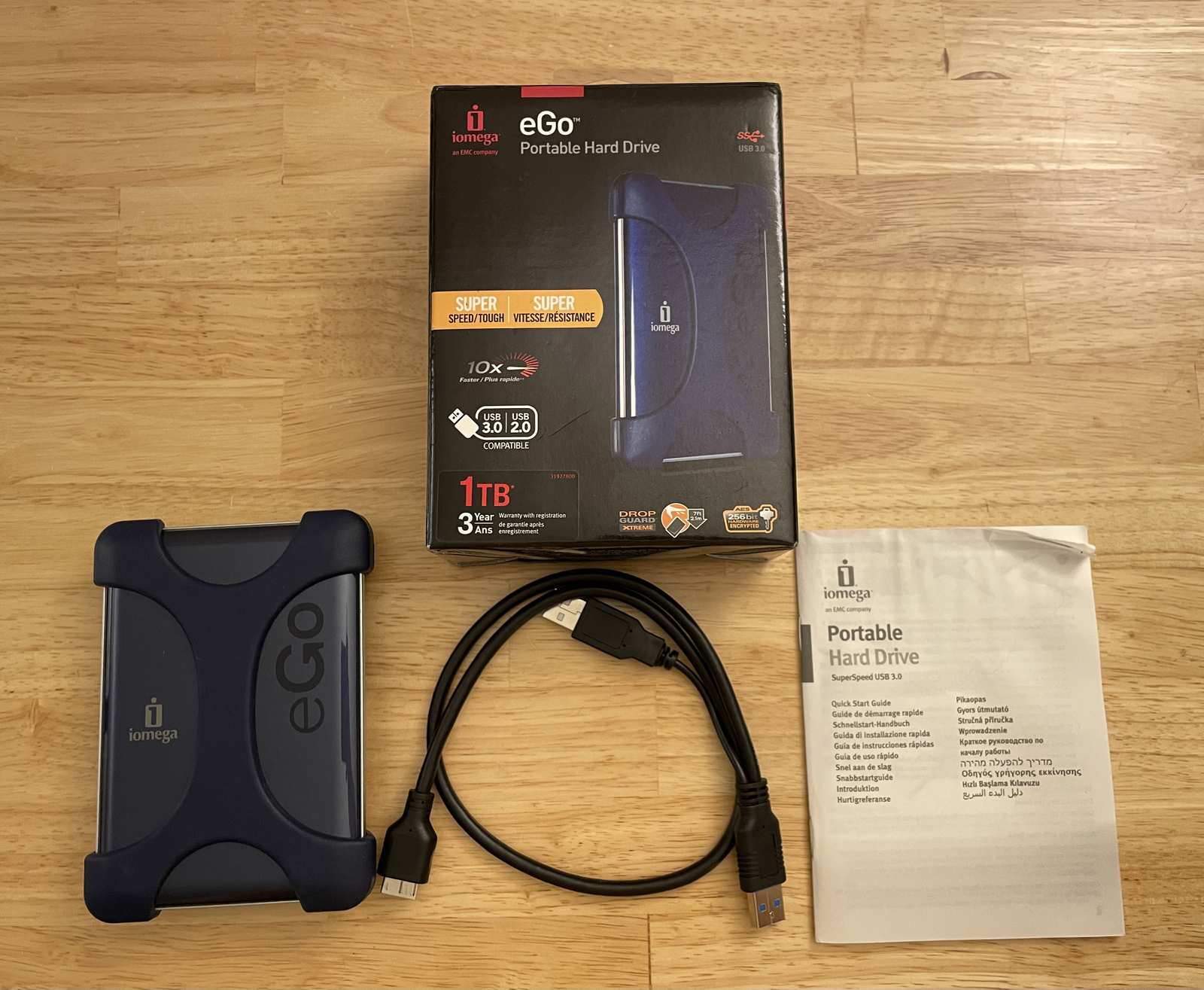 Iomega eGo 1 TB USB 3.0 Portable Hard Drive - PC/Mac - Model 31924400