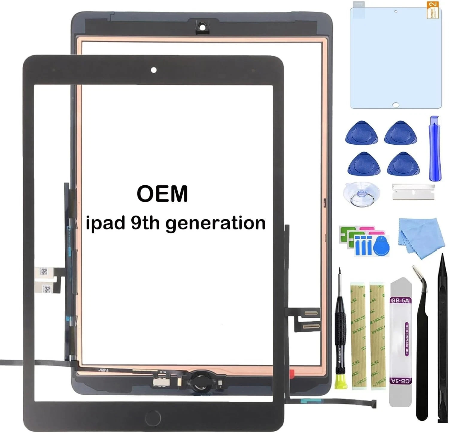 for iPad 9 (9th Generation) Screen Replacement, OEM Digitizer Touch Glass