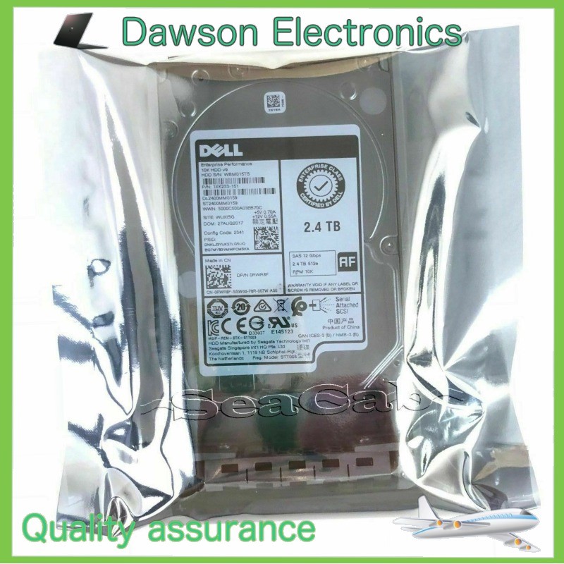 New Dell RWR8F 2.4TB 10K RPM SAS 2.5" 12G ST2400MM0159 HDD Hard Disk Drive