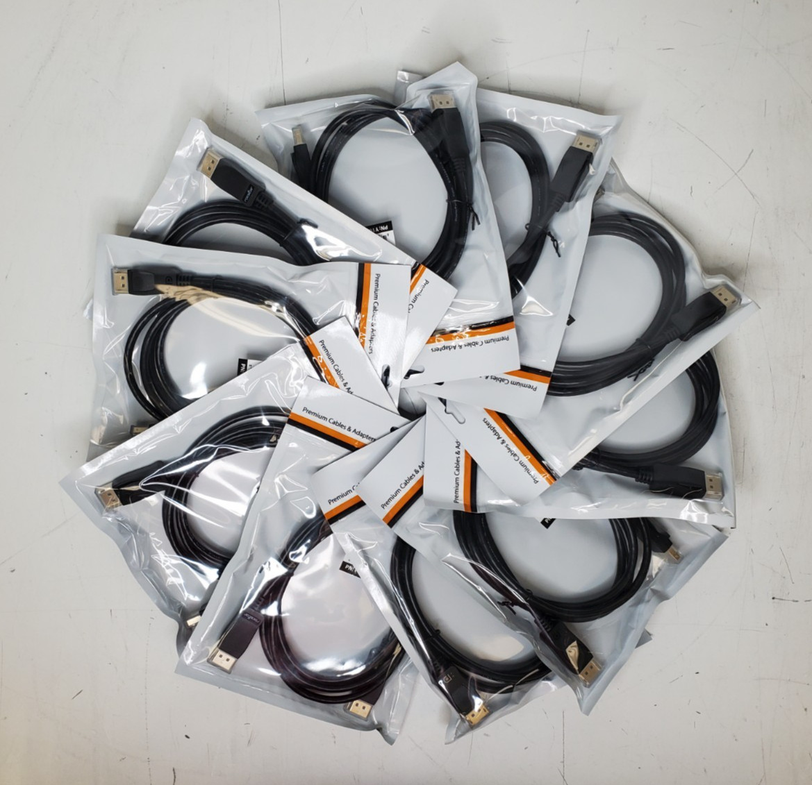 10x New/Sealed ROCSTOR DisplayPort M/M 1.4 Cable 6 ft/1.8m PN: Y10C268-B1