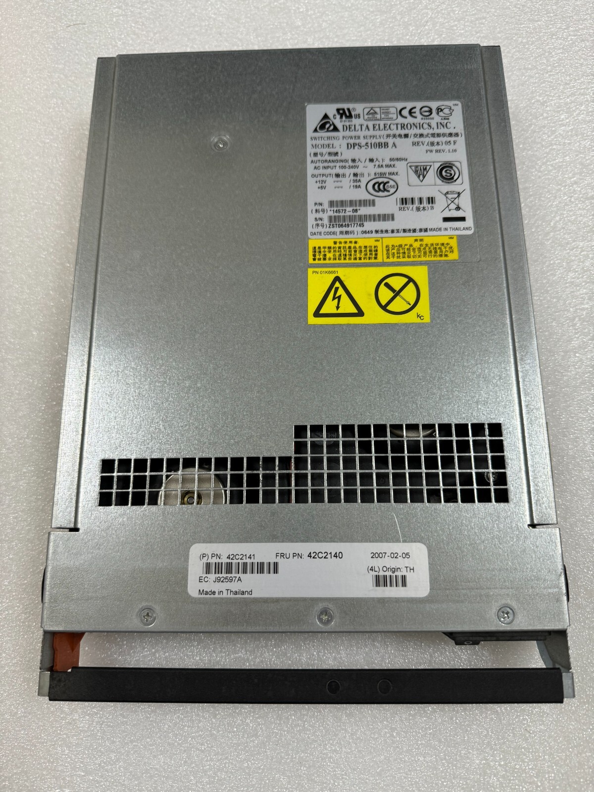 IBM DS3200 DS3300 DS3400 EXP3000 Power Supply 510w 42C2140 42C2141 DPS-510BB A.
