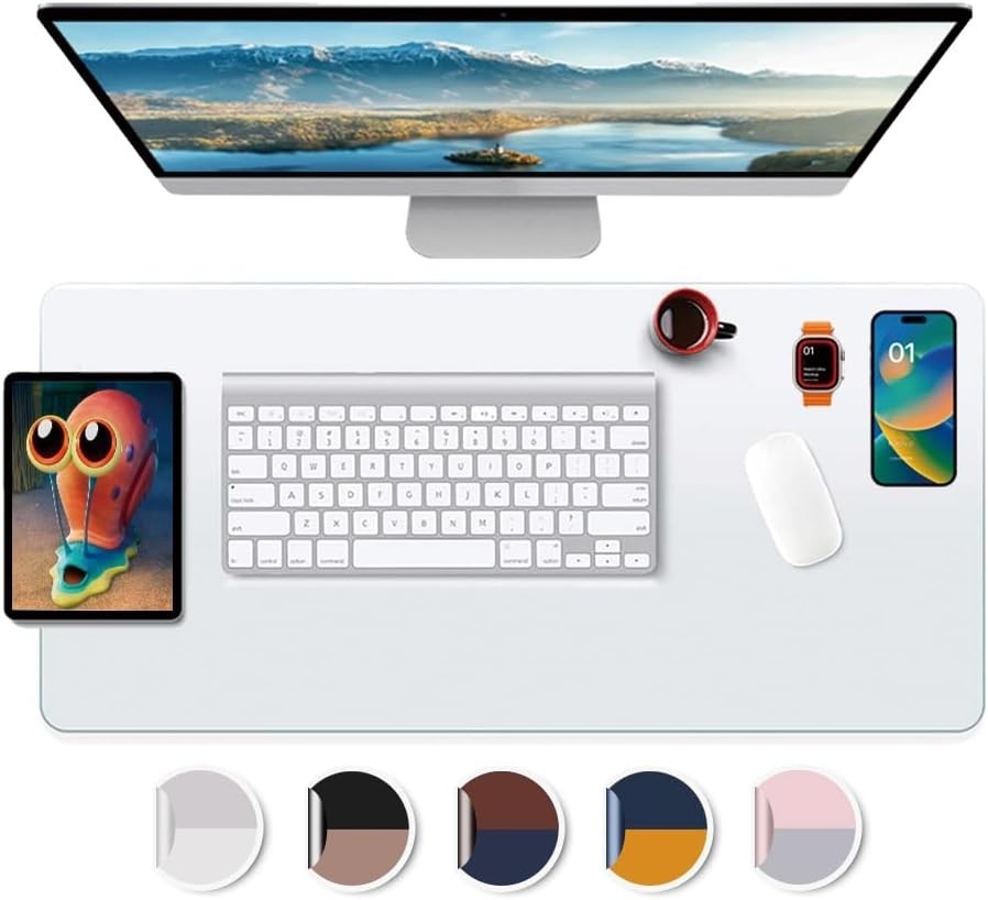 17x24 inch Office PVC Desk Pad Clear PVC Plastic Glass Blotter Mat Cover Home...