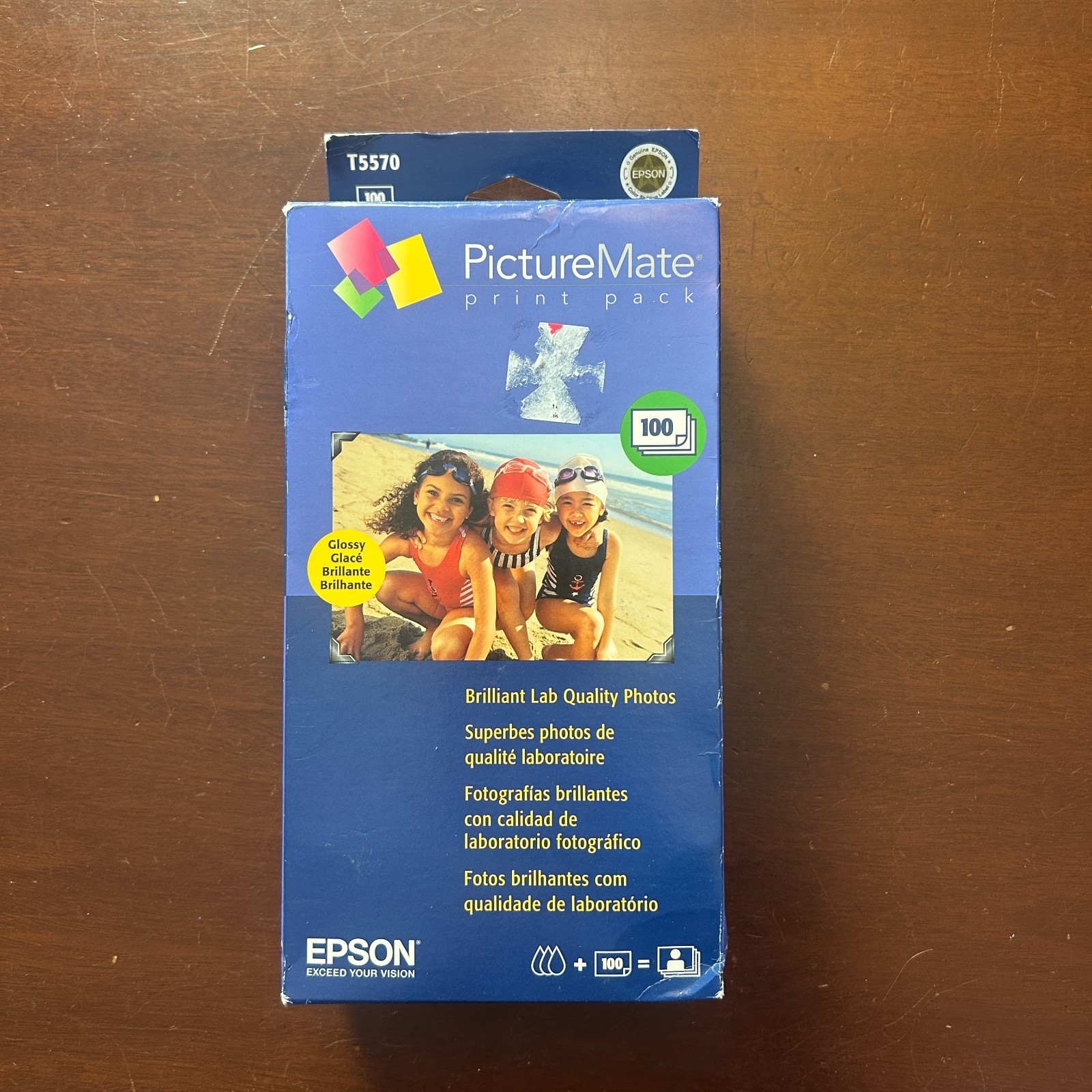 Epson PictureMate Print Pack T5570 Photo Cartridge 100 Sheets Glossy New SEALED