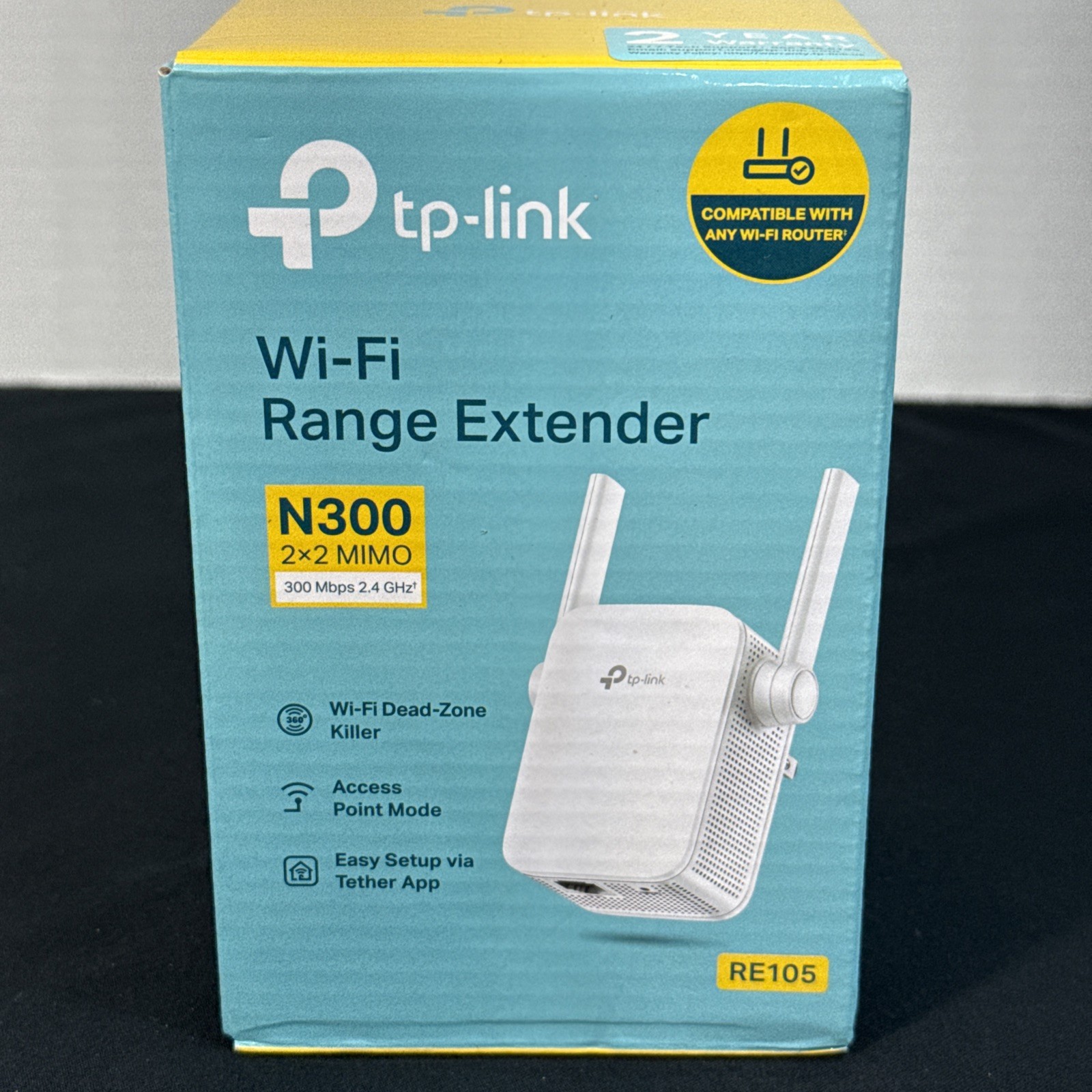 TP-Link RE105 (us) 300Mbps N300 Wi-Fi Range Extender - New In Box Easy Setup