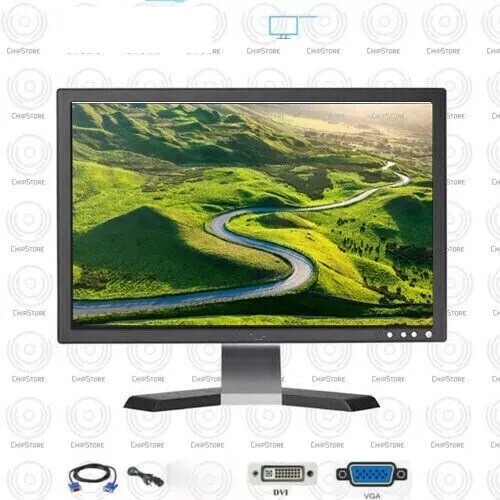 Name brand 24" inch WIDE HDMI Desktop Computer PC LCD Monitor cables Grade B