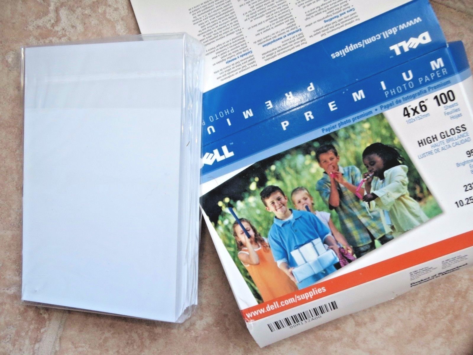 Dell Premium Photo Paper - 4"X 6" - 100 sheets