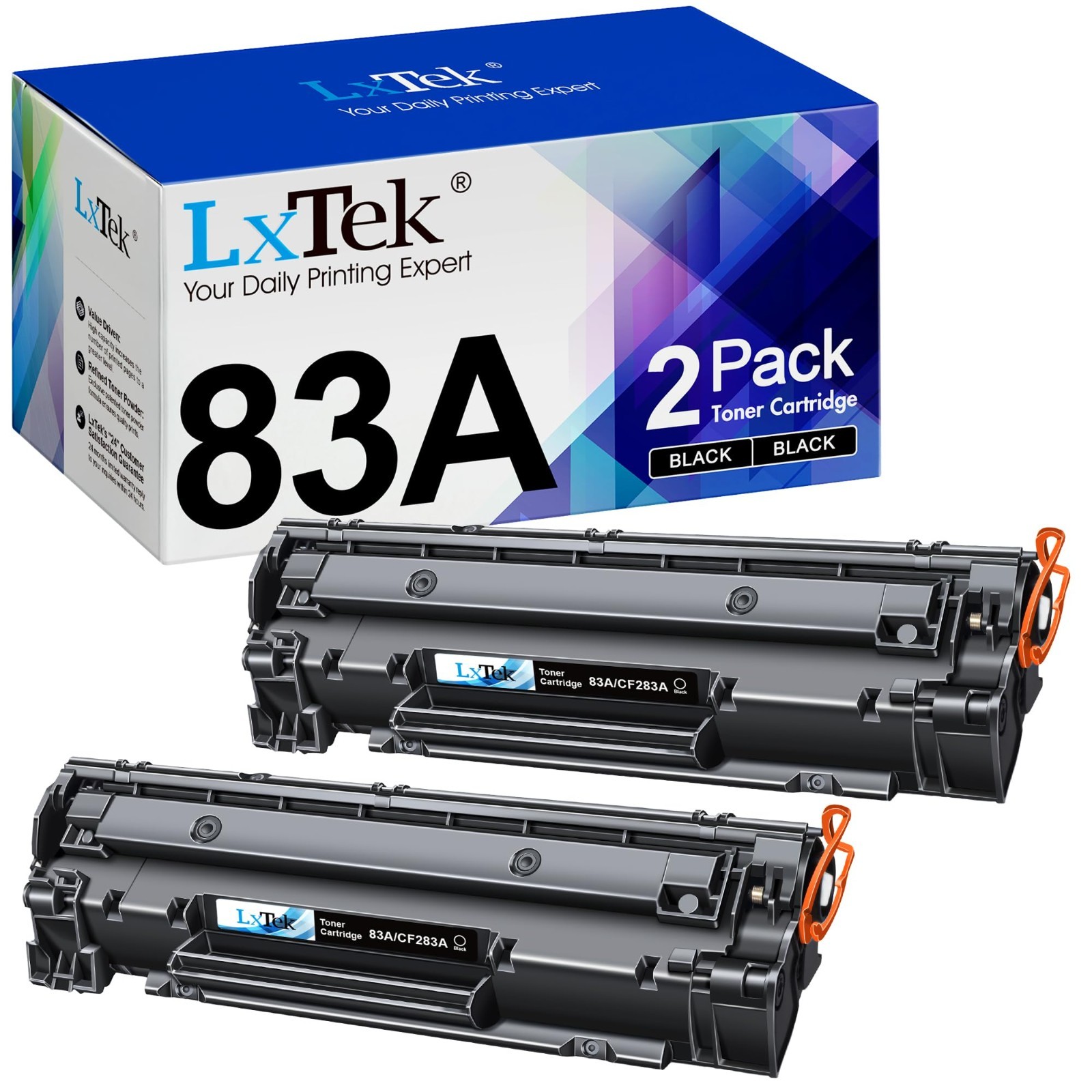 83A CF283A Compatible HP Black Toner 2-Pack LaserJet Pro Cartridge