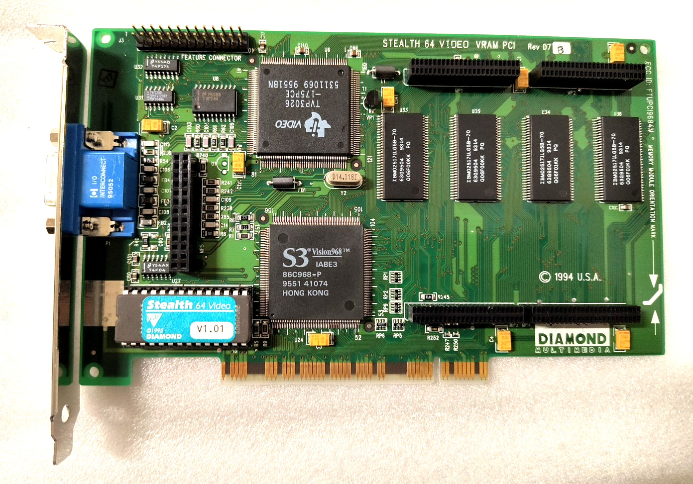 VINTAGE 1994 DIAMOND MULTIMEDIA STEATH 64 VIDEO VRAM PCI VIDEO CARD MX172