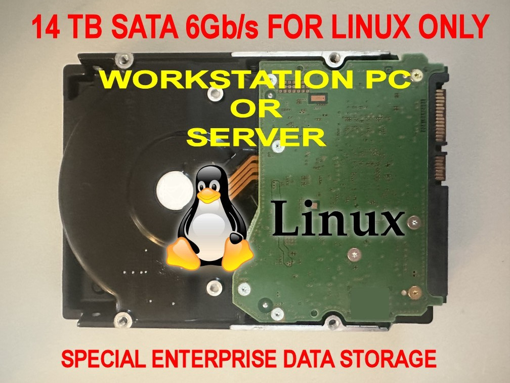 Hitachi 14TB SATA 6Gb/s, 3.5”, 7200 RPM, Linux Only Hard Drive. 100% HEALTH.