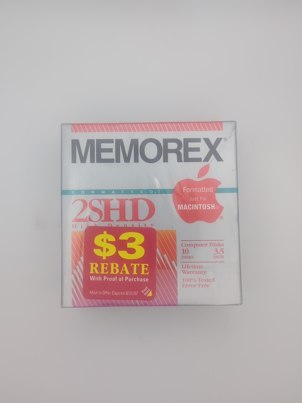 Memorex 10 Pack 3.5" 2SHD Double Sided High Density Disks Factory Sealed