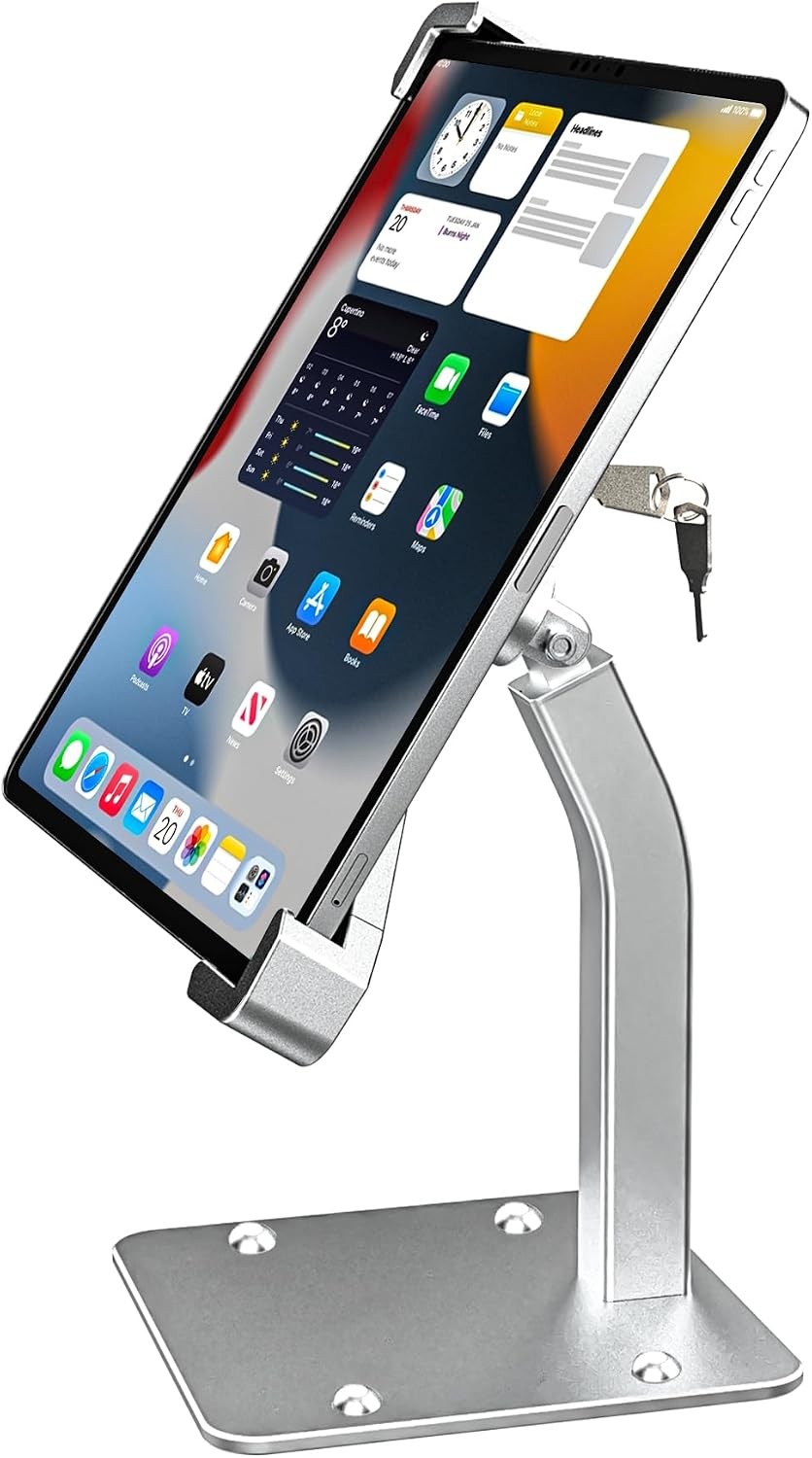 Anti Theft Tablet Holder Secure Desktop iPad Mount Lock All Metal