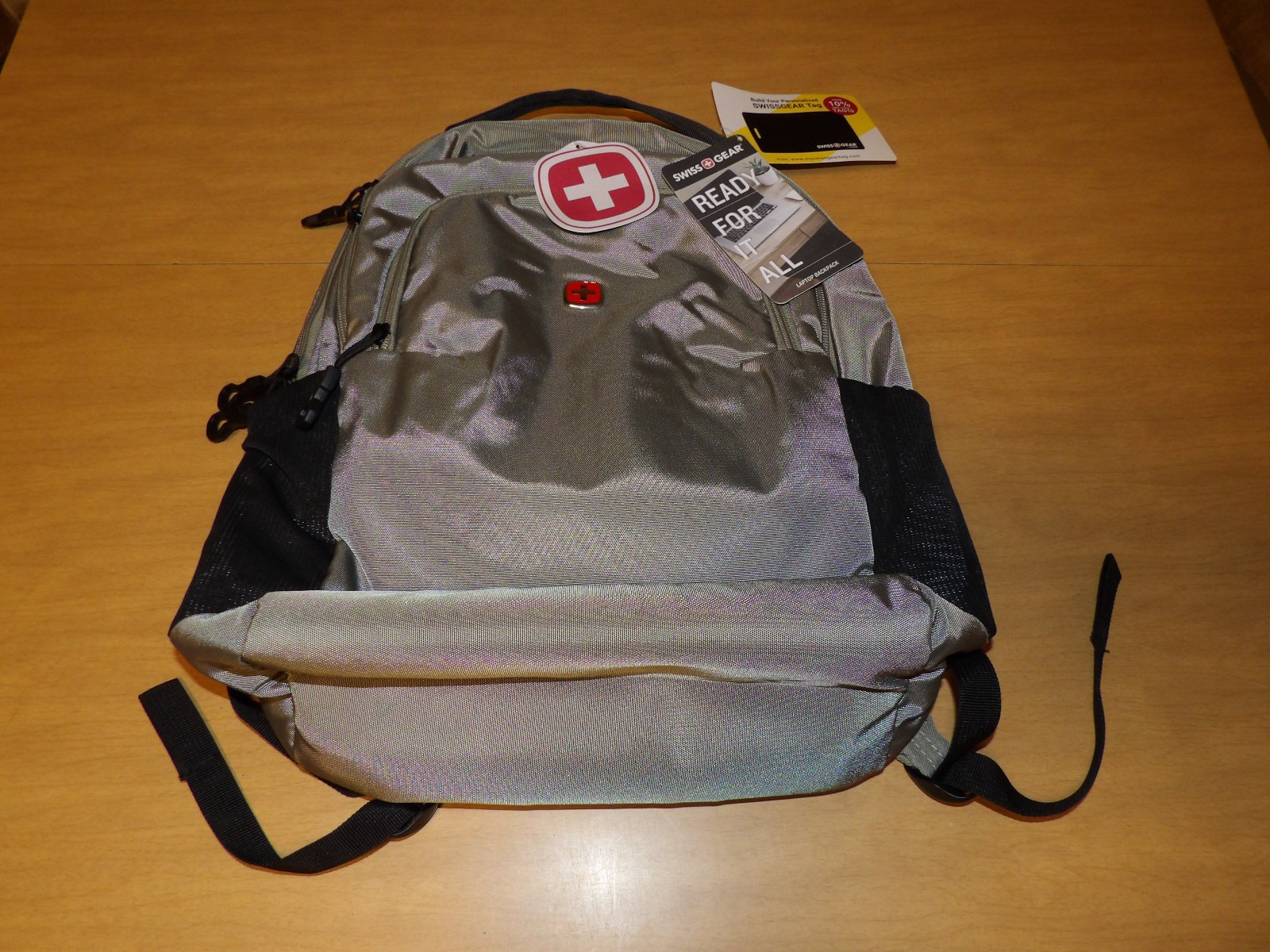 Swiss Gear Laptop School Travel Backpack, Gray 17 "x 12" x 6" NEW WITH TAGS NWT