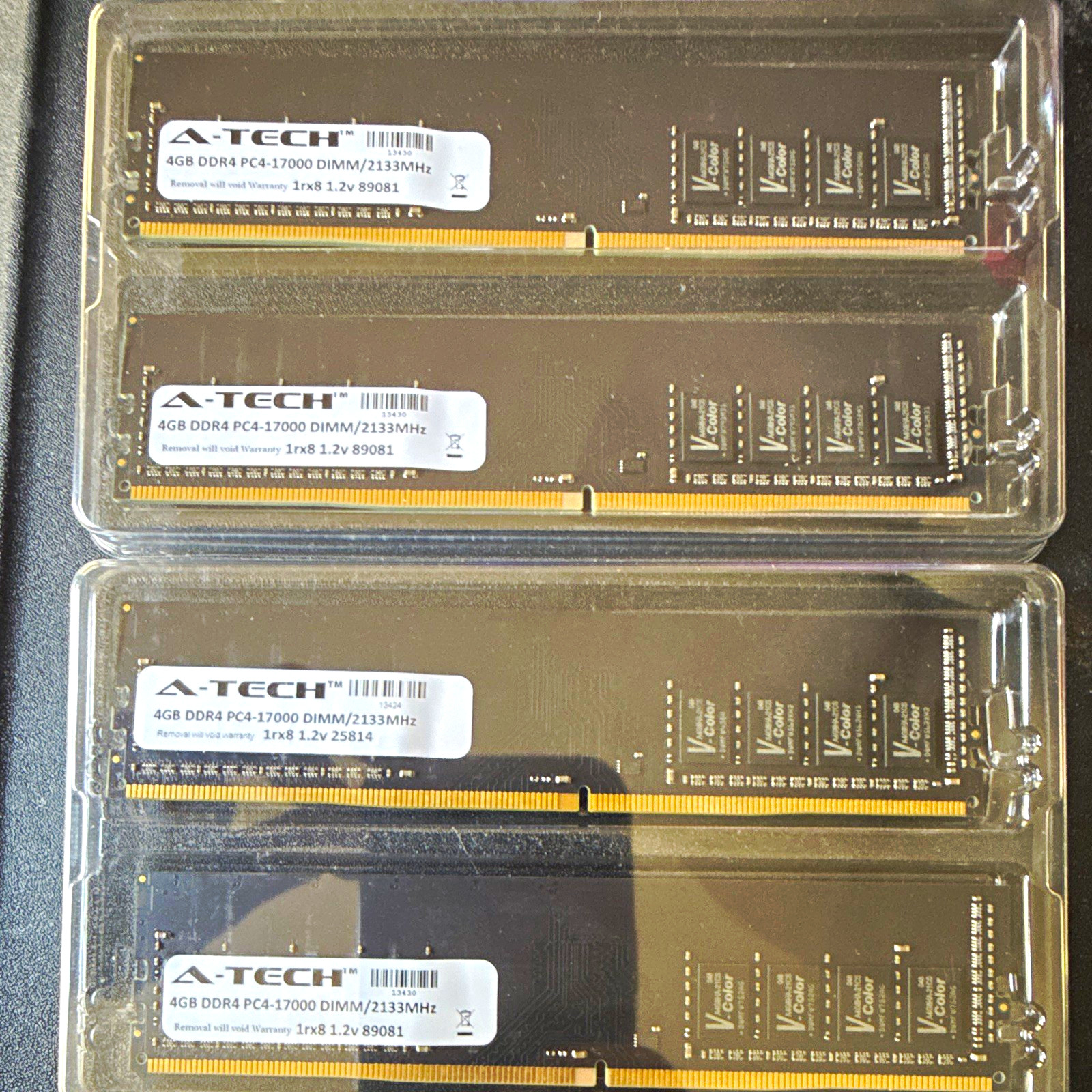 A-Tech 16GB (4x4GB) DDR4-2133 PC4-17000 288-Pin DIMM Unbuffered
