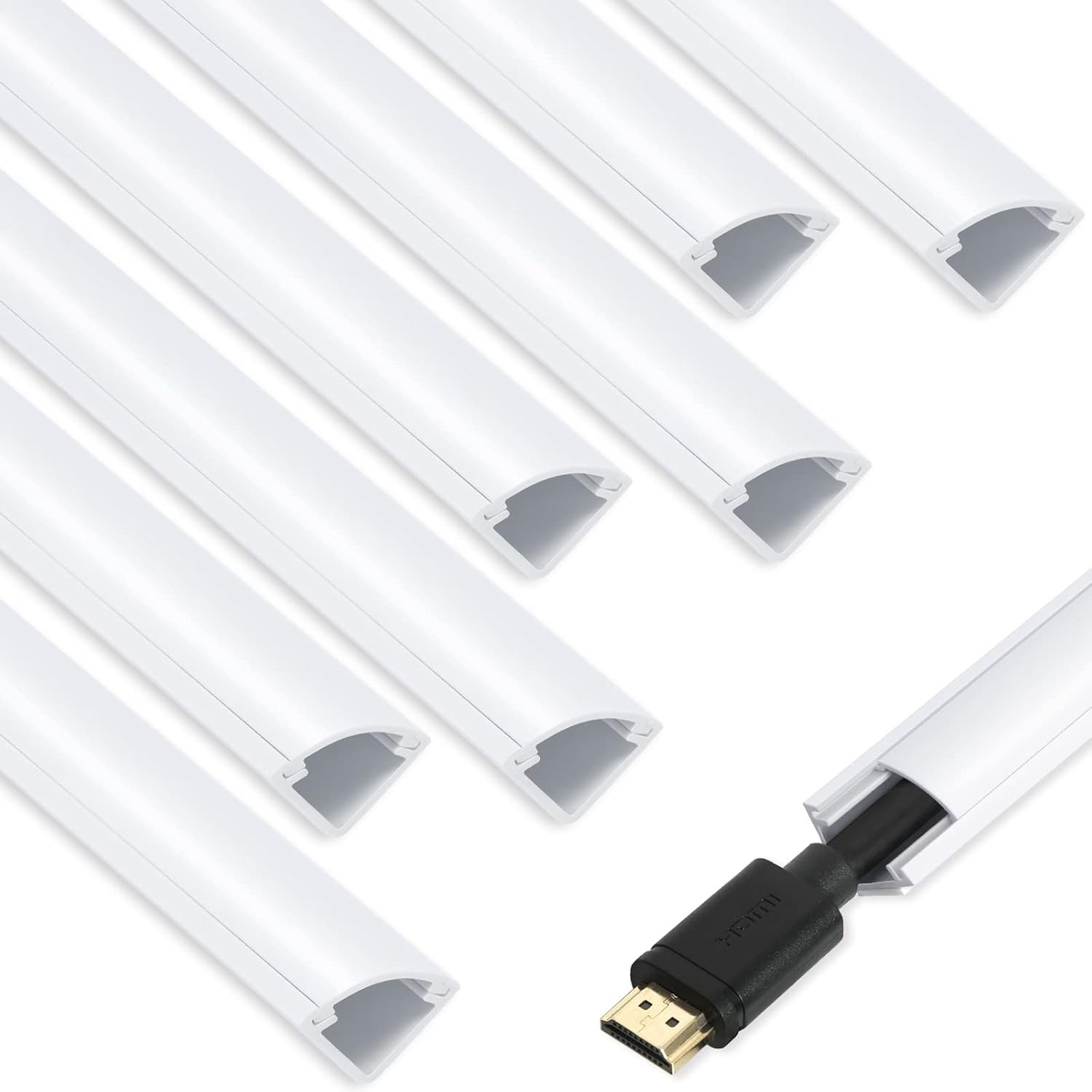 ZhiYo Corner Cable Hider Raceway White Wire Concealer for Wall Corners