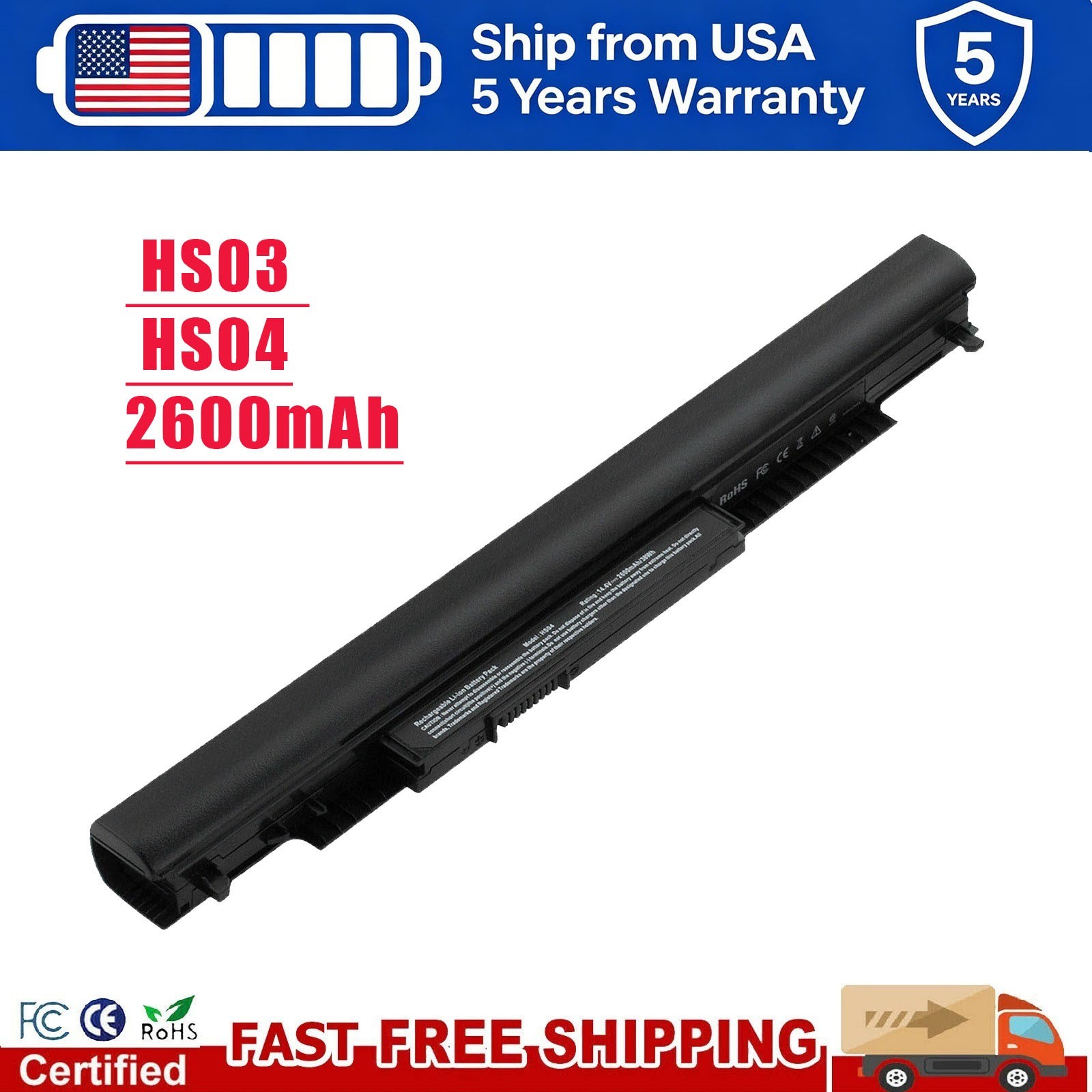 HS03 HS04 807956-001 Laptop Battery for HP Pavilion 15-AC 15-ac121dx 15-AY039WM